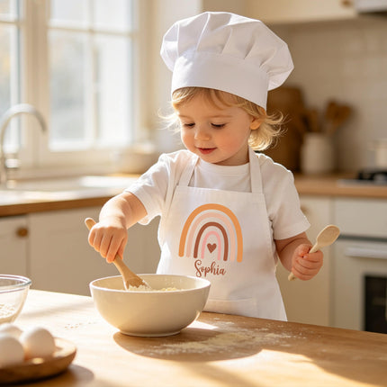 Personalized Kids Apron Rainbow