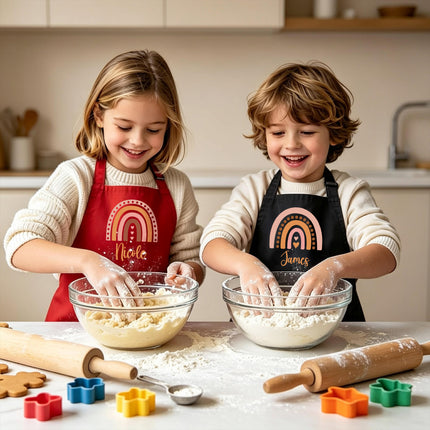 Personalized Kids Apron Rainbow