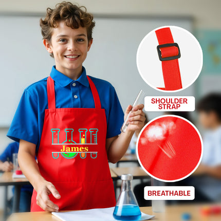 Personalized Science Apron for Kids with Custom Name