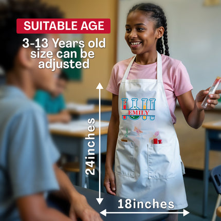 Personalized Science Apron for Kids with Custom Name
