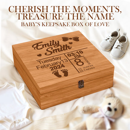 Personalized Baby Girl Memory Box