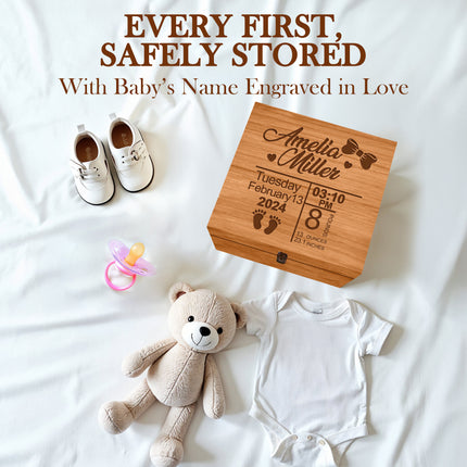 Personalized Baby Girl Memory Box