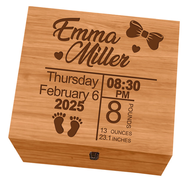 Personalized Baby Girl Memory Box