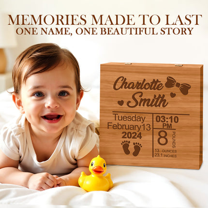 Personalized Baby Girl Memory Box