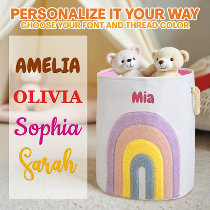 Kids Laundry Basket with Embroidered Name,laundry basket, toy storage