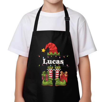 Personalized Kids Apron for Kitchen with Name - Elf