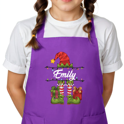 Personalized Kids Apron for Kitchen with Name - Elf