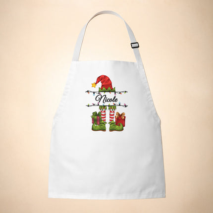Personalized Kids Apron for Kitchen with Name - Grinch, Elf, Turkey, Kitchen