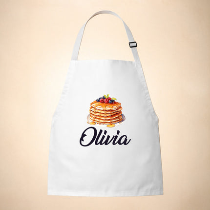 Personalized Kids Apron for Cooking, Food Designs Unisex Aprons, Pancake, Burger, Hotdog, Popcorn, Cupcake
