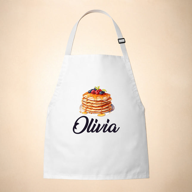 Personalized Kids Apron for Cooking, Food Designs Unisex Aprons, Pancake, Burger, Hotdog, Popcorn, Cupcake