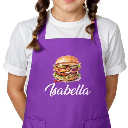 Personalized Kids Apron for Cooking Food Designs Unisex Aprons