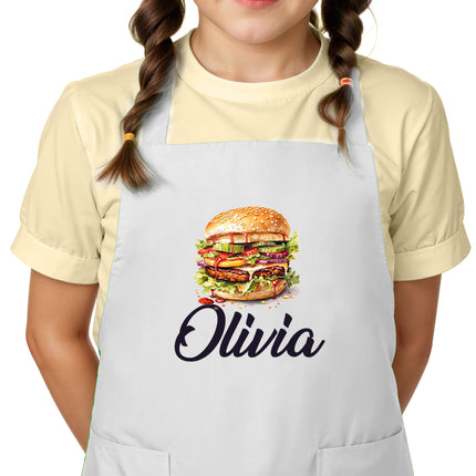 Personalized Kids Apron for Cooking Food Designs Unisex Aprons