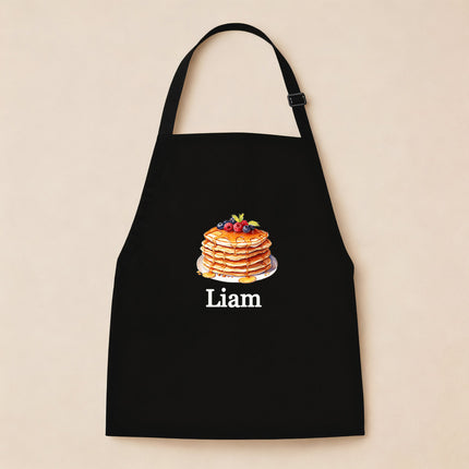 Personalized Kids Apron for Cooking, Food Designs Unisex Aprons, Pancake, Burger, Hotdog, Popcorn, Cupcake