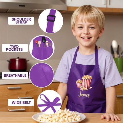 Personalized Kids Apron for Cooking & Baking, Food Designs