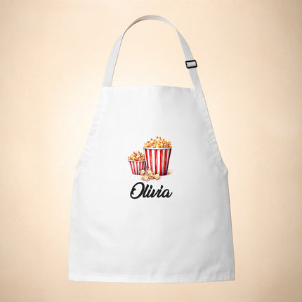 Personalized Kids Apron for Cooking, Food Designs Unisex Aprons, Pancake, Burger, Hotdog, Popcorn, Cupcake