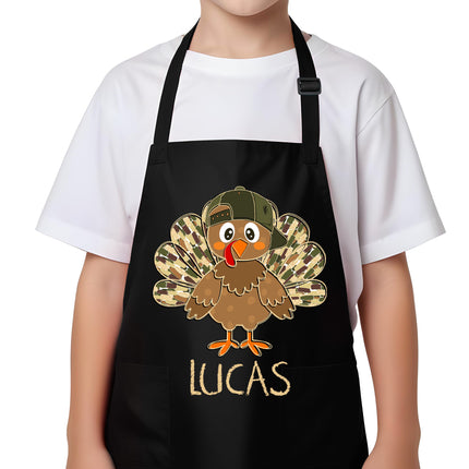 Personalized Kids Apron for Kitchen with Name - Turkey