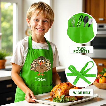 Personalized Kids Apron for Kitchen with Name - Turkey