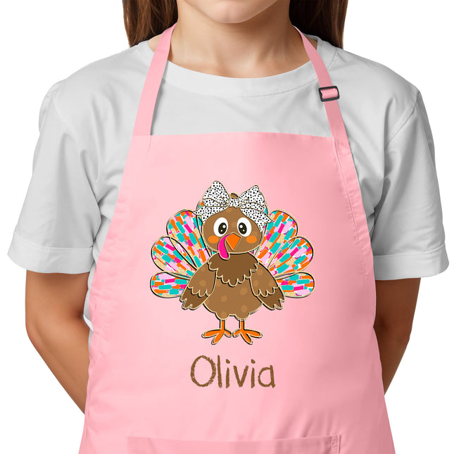 Personalized Kids Apron for Kitchen with Name - Turkey