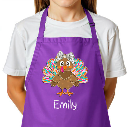 Personalized Kids Apron for Kitchen with Name - Turkey