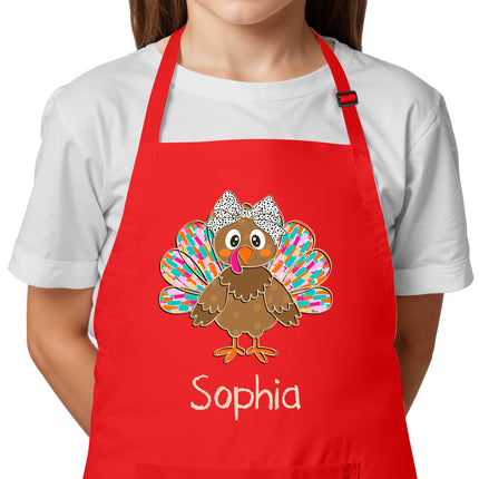 Personalized Kids Apron for Kitchen with Name - Turkey