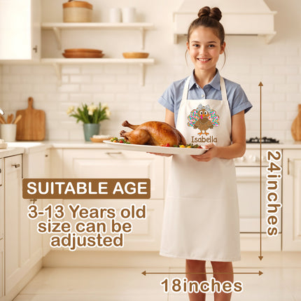 Personalized Kids Apron for Kitchen with Name - Turkey