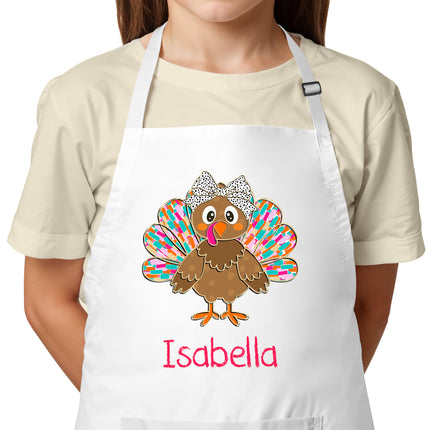 Personalized Kids Apron for Kitchen with Name - Turkey