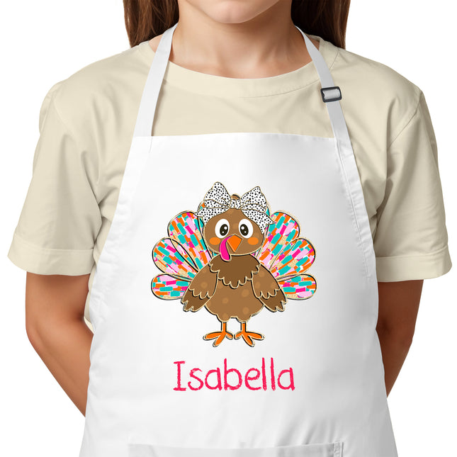Personalized Kids Apron for Kitchen with Name - Turkey