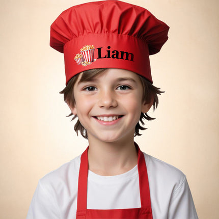 Customized Toddler Chef Hat – Fun Food Designs (Popcorn, Burger & More)