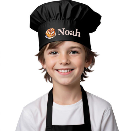 Personalized kids Kitchen Cooking Apron Customized Toddler Chef Hat for Boys and Girls Unisex -Burger