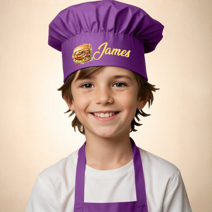Customized Toddler Chef Hat – Fun Food Designs (Popcorn, Burger & More)