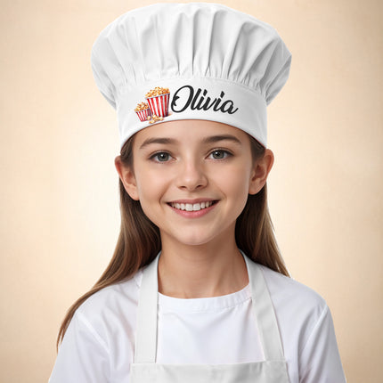 Customized Toddler Chef Hat – Fun Food Designs (Popcorn, Burger & More)