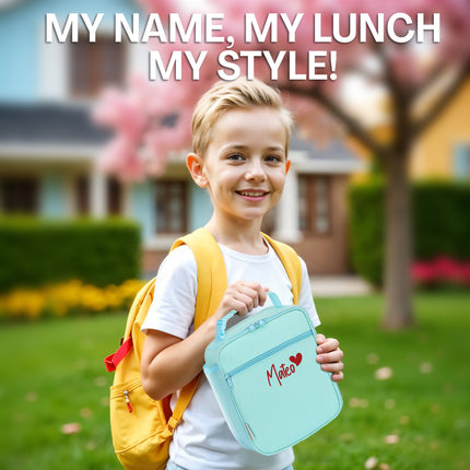 Personalized Lunch Box Insulated Bag  - Green