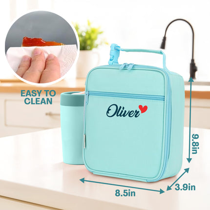 Personalized Lunch Box Insulated Bag  - Green