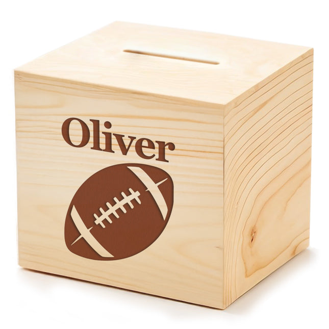Personalized Wooden Piggy Bank with Custom Name