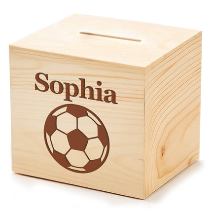 Personalized Wooden Piggy Bank with Custom Name