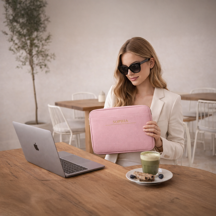 Personalized Laptop Sleeve with Custom Name and Initial
