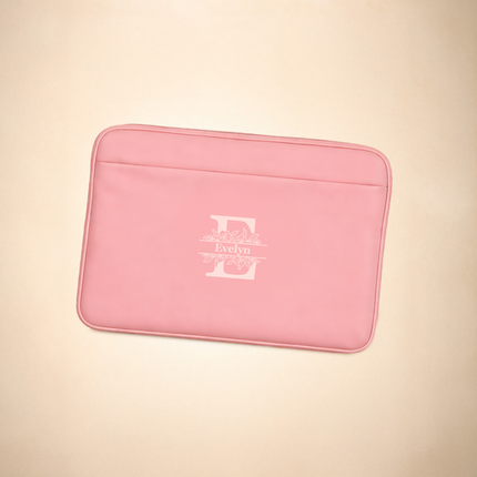 Personalized Laptop Sleeve with Custom Name and Initial