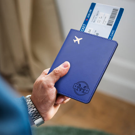 Personalized Passport Holder Cover Case with Engraved Name