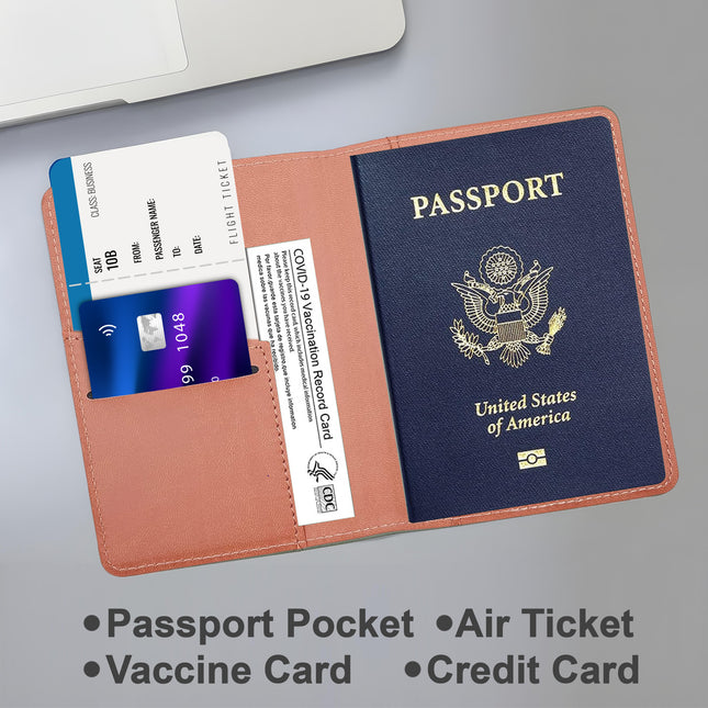 Personalized Passport Holder Cover Case with Engraved Name