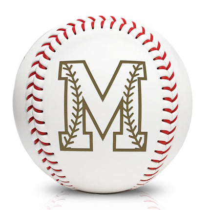 Personalized Baseball Ball with Custom Name - Initial