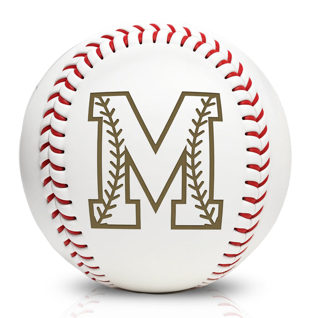 Personalized Baseball Ball with Custom Name - Initial