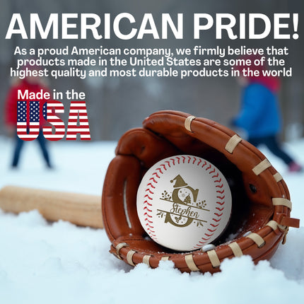 Personalized Baseball Ball with Custom Name - Christmas
