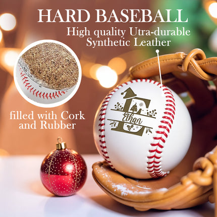 Personalized Baseball Ball with Custom Name - Christmas