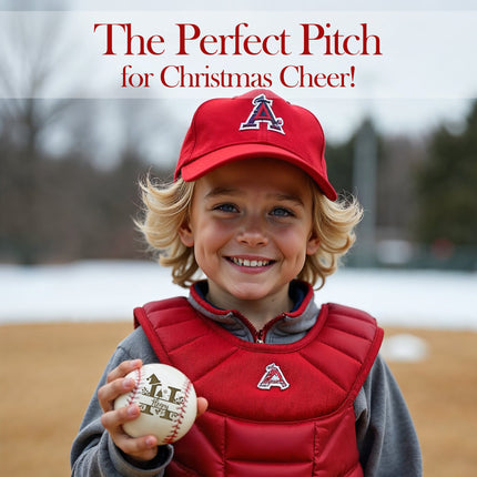 Personalized Baseball Ball with Custom Name - Christmas