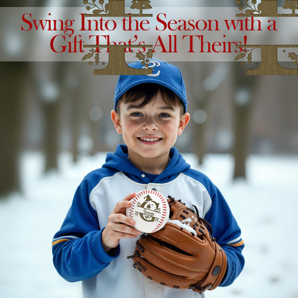 Personalized Baseball Ball with Custom Name - Christmas