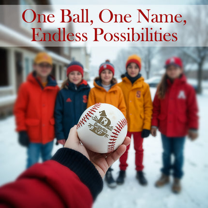 Personalized Baseball Ball with Custom Name - Christmas