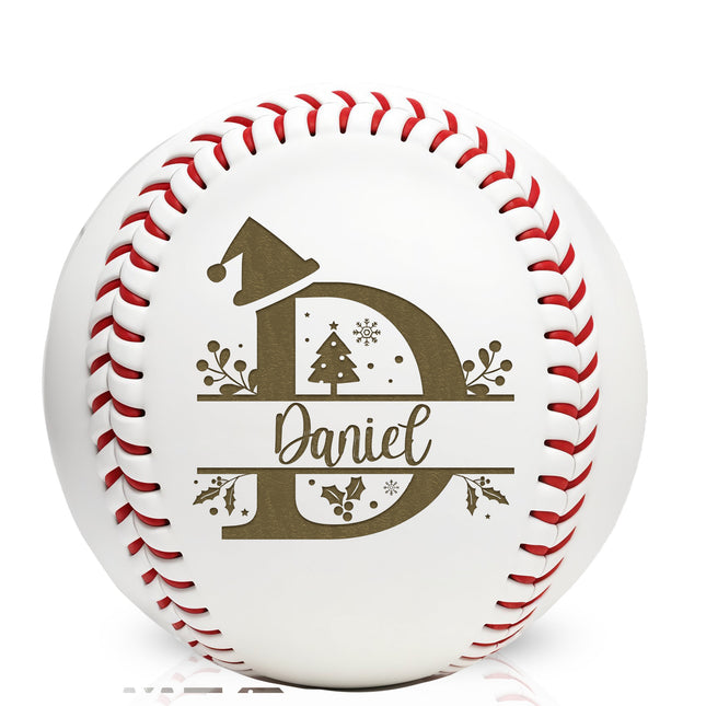 Personalized Baseball Ball with Custom Name - Christmas