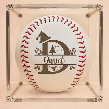 Personalized Baseball Ball with Custom Name - Christmas