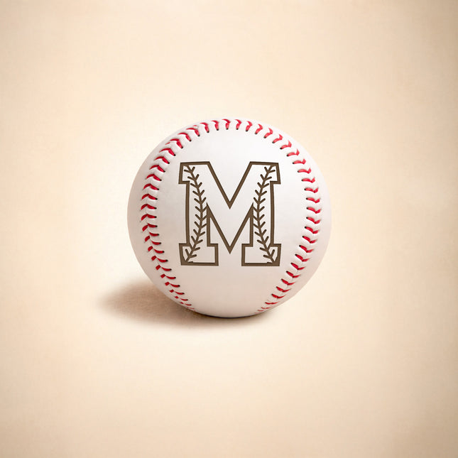 Personalized Baseball Ball with Custom Name - Initial
