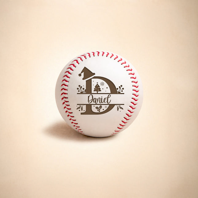 Personalized Baseball Ball with Custom Name - Christmas